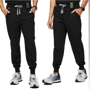 FIGS Technical Collection Tansen Jogger Scrub Pants Black Size Medium